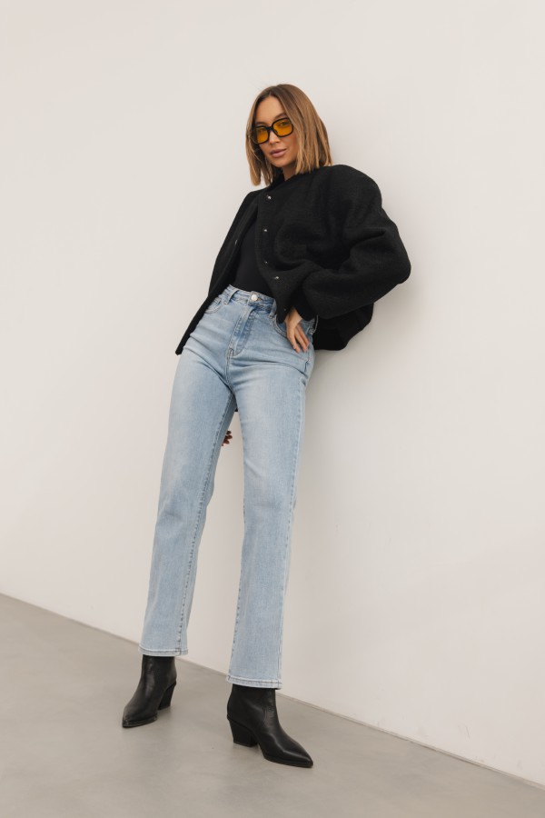 Jade Kurtka Bomberka Boucle Czarna