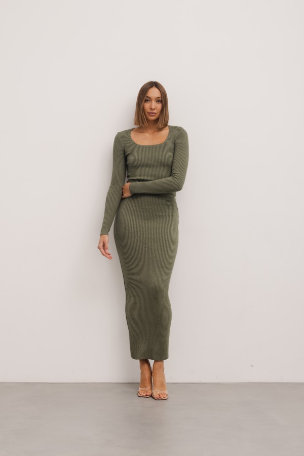 Angel Komplet Dzianinowy Khaki