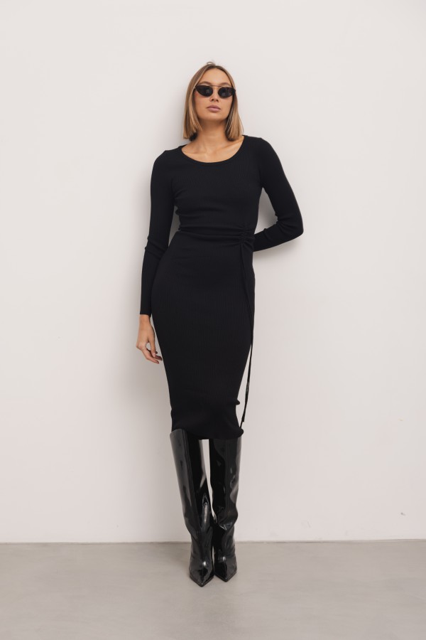 Diana Sukienka Dzianinowa Czarna